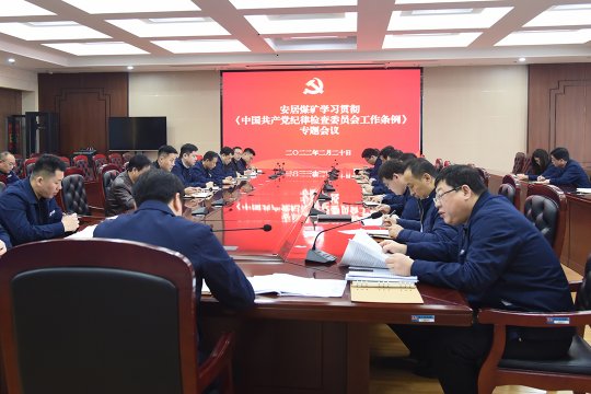 安居煤矿专题学习《中国共产党纪律检查委会工作条例》